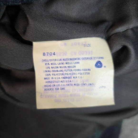 Woolrich Womens Wool Black Watch Tartan Plaid Barn Jacket L USA 90s Deadstock - Picture 4 of 10